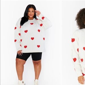 Show Me Your MuMu Heart Knit Sweater